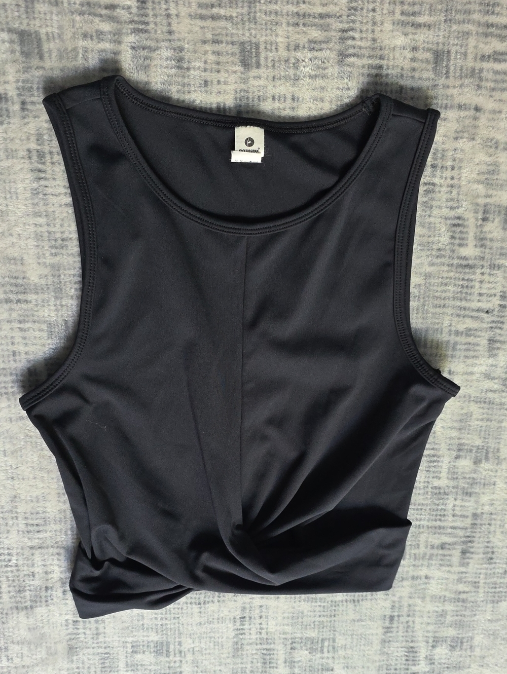 90 Degree By Reflex Black Twist-Front Athletic Tank